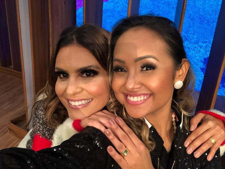 Bruna Karla e Aline Barros gravam o programa Conversa com Bial Bruna Karla e Aline Barros gravam o programa Conversa com Bial