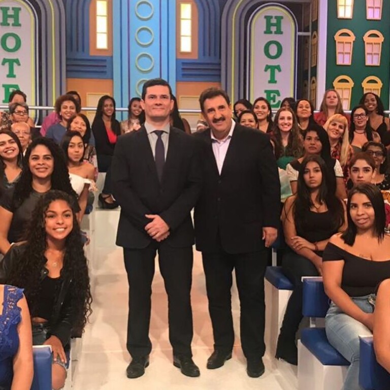 Ministro Sergio Moro no programa do Ratinho Ministro Sergio Moro no programa do Ratinho