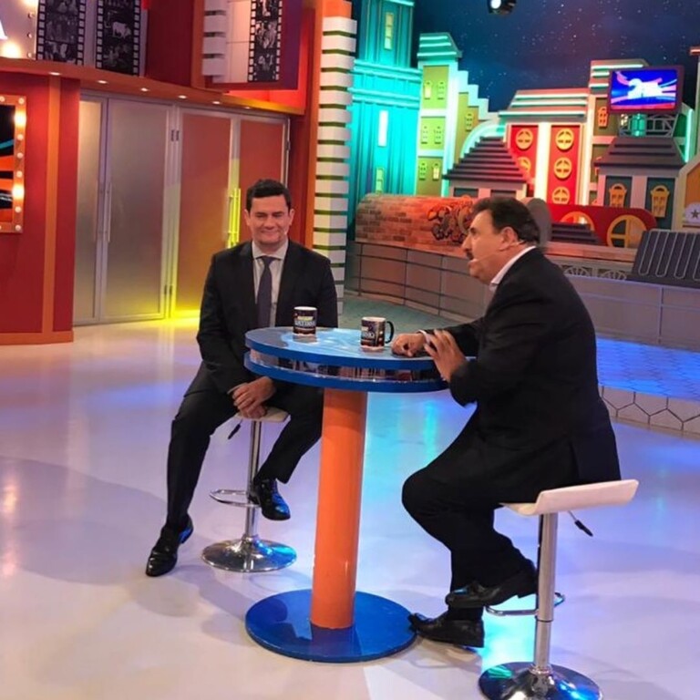 Ministro Sergio Moro no programa do Ratinho Ministro Sergio Moro no programa do Ratinho