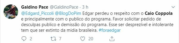 Internautas apoiaram Caio Coppolla após discussão no Morning Show Internautas apoiaram Caio Coppolla após discussão no Morning Show