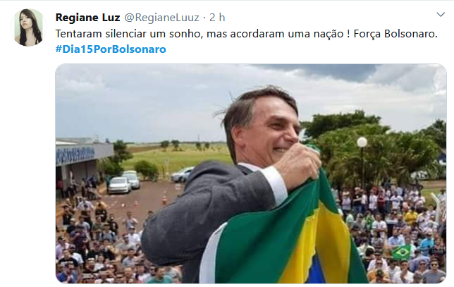 Apoiadores chamam povo a ir ao protesto no #Dia15PorBolsonaro