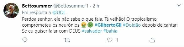 Internautas criticaram fala de Gilberto Gil Internautas criticaram fala de Gilberto Gil