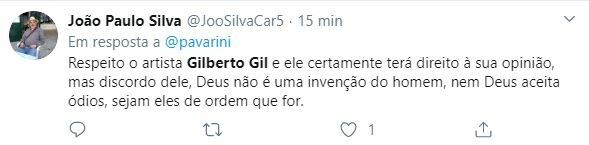 Internautas criticaram fala de Gilberto Gil Internautas criticaram fala de Gilberto Gil