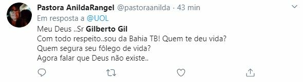 Internautas criticaram fala de Gilberto Gil Internautas criticaram fala de Gilberto Gil
