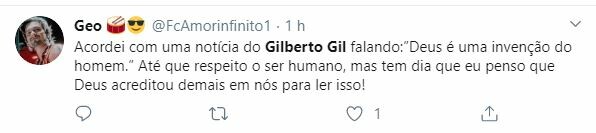 Internautas criticaram fala de Gilberto Gil Internautas criticaram fala de Gilberto Gil
