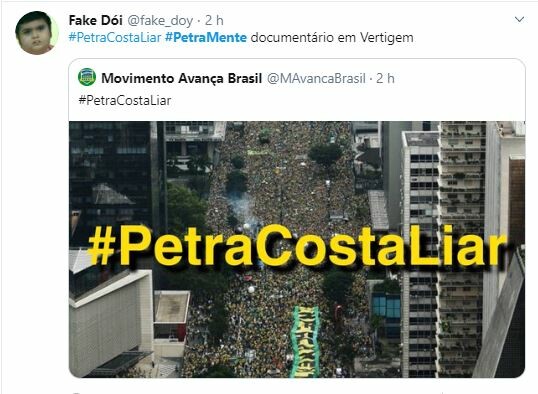 Internautas repudiaram ataques da cineasta a Bolsonaro Internautas repudiaram ataques da cineasta a Bolsonaro