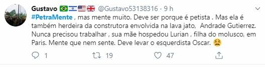 Internautas repudiaram ataques da cineasta a Bolsonaro Internautas repudiaram ataques da cineasta a Bolsonaro