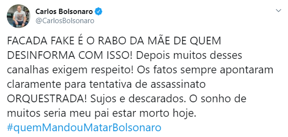 Seguidores apoiaram questionamento de Carlos Bolsonaro e exigiram respostas ao crime Seguidores apoiaram questionamento de Carlos Bolsonaro e exigiram respostas ao crime
