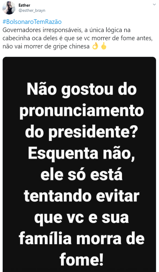 Usuários de redes sociais dão apoio ao presidente Jair Bolsonaro Usuários de redes sociais dão apoio ao presidente Jair Bolsonaro
