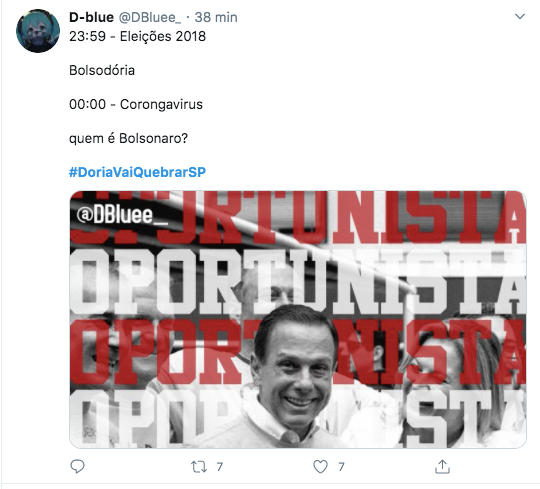 Usuários de rede social defendem que #DoriaVaiQuebrarSP Usuários de rede social defendem que #DoriaVaiQuebrarSP