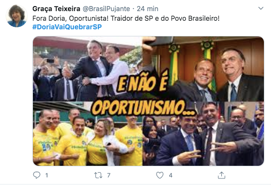 Usuários de rede social defendem que #DoriaVaiQuebrarSP Usuários de rede social defendem que #DoriaVaiQuebrarSP