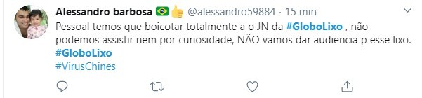 Internautas criticaram a Globo por diminuir espaço das manifestações favoráveis ao presidente