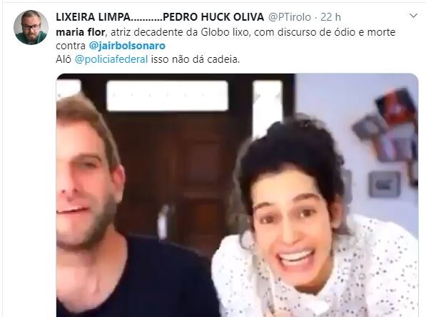 Internautas repudiam discurso de ódio de Maria Flor Internautas repudiam discurso de ódio de Maria Flor