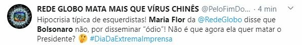 Internautas repudiam discurso de ódio de Maria Flor Internautas repudiam discurso de ódio de Maria Flor