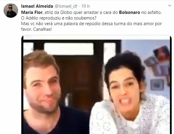 Internautas repudiam discurso de ódio de Maria Flor Internautas repudiam discurso de ódio de Maria Flor