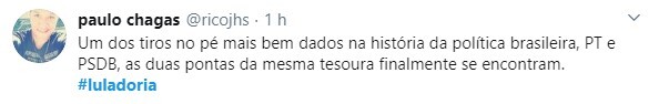 Doria foi duramente criticado após compartilhar publicação de Lula