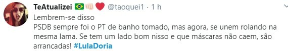 Doria foi duramente criticado após compartilhar publicação de Lula