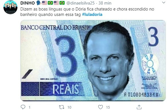 Doria foi duramente criticado após compartilhar publicação de Lula